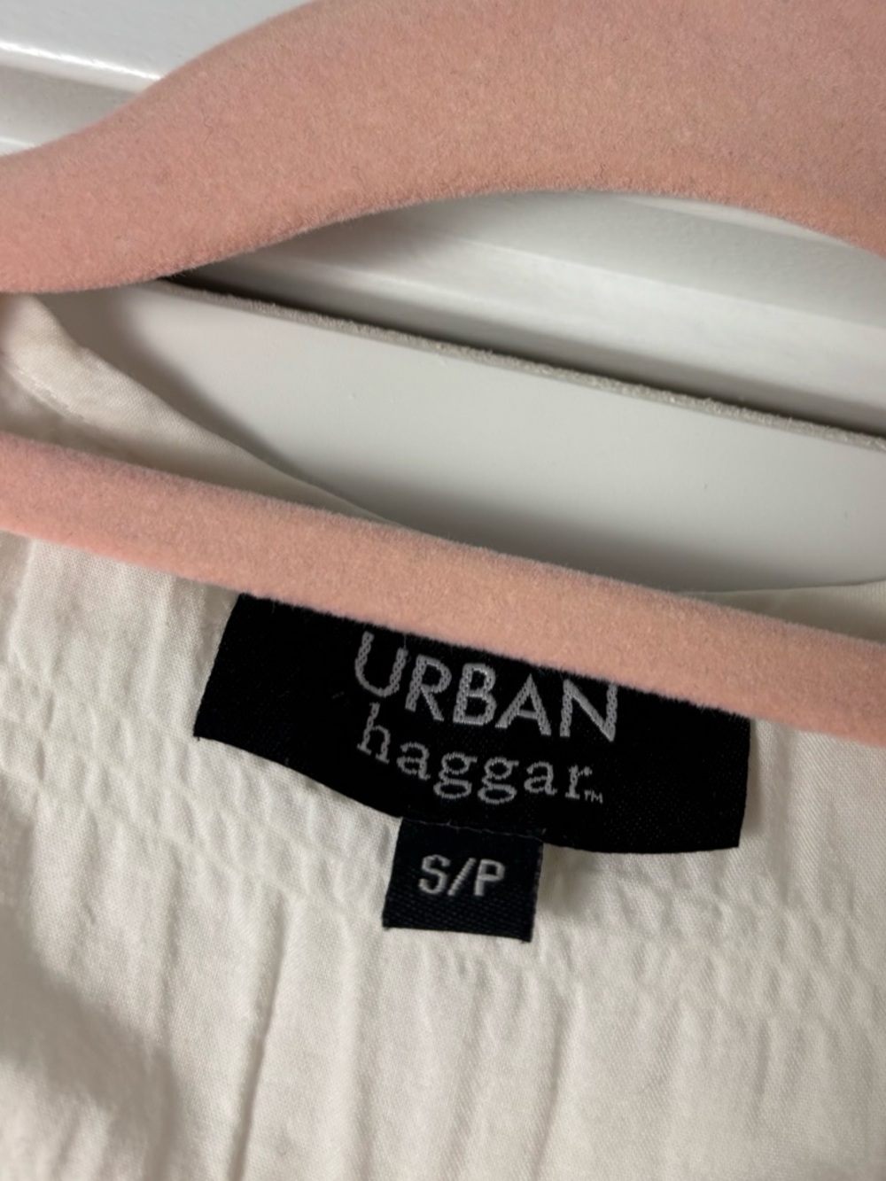 White Ruffle-Trim Button Front Blouse - Picture 3 of 5